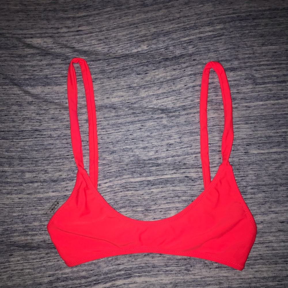 White Fox Boutique bikini top in coral